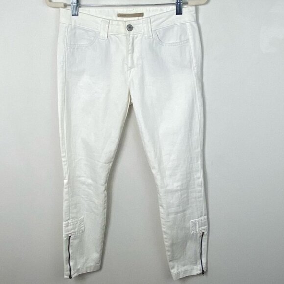 Vince Skinny Jeans White Size 27 Ankle‎ Zipper Style # DV102-2181 Stretch Denim - Picture 2 of 10